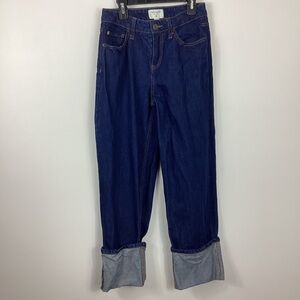 Kate Spade x Target High Rise Rolled Wide Cuff Jeans Size 00